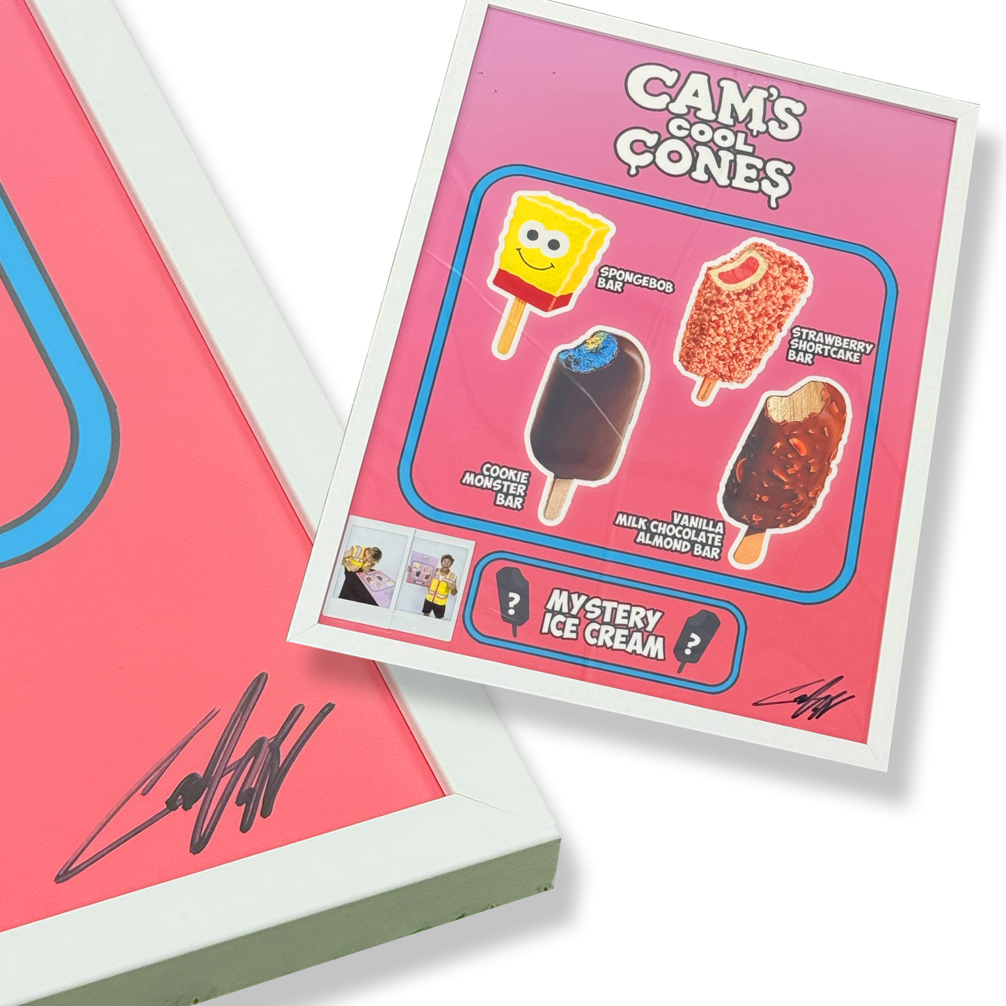 Signed "Cam's cool Cones" Poster ( FROM VIDEO )
