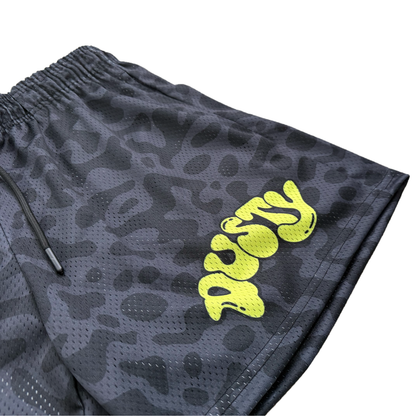 Black Cheetah Print Shorts