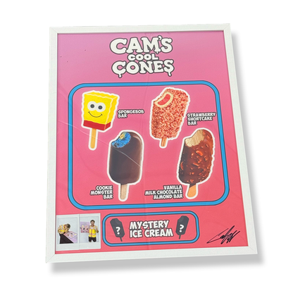 Signed "Cam's cool Cones" Poster ( FROM VIDEO )