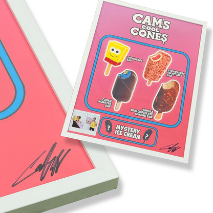 Signed "Cam's cool Cones" Poster ( FROM VIDEO )