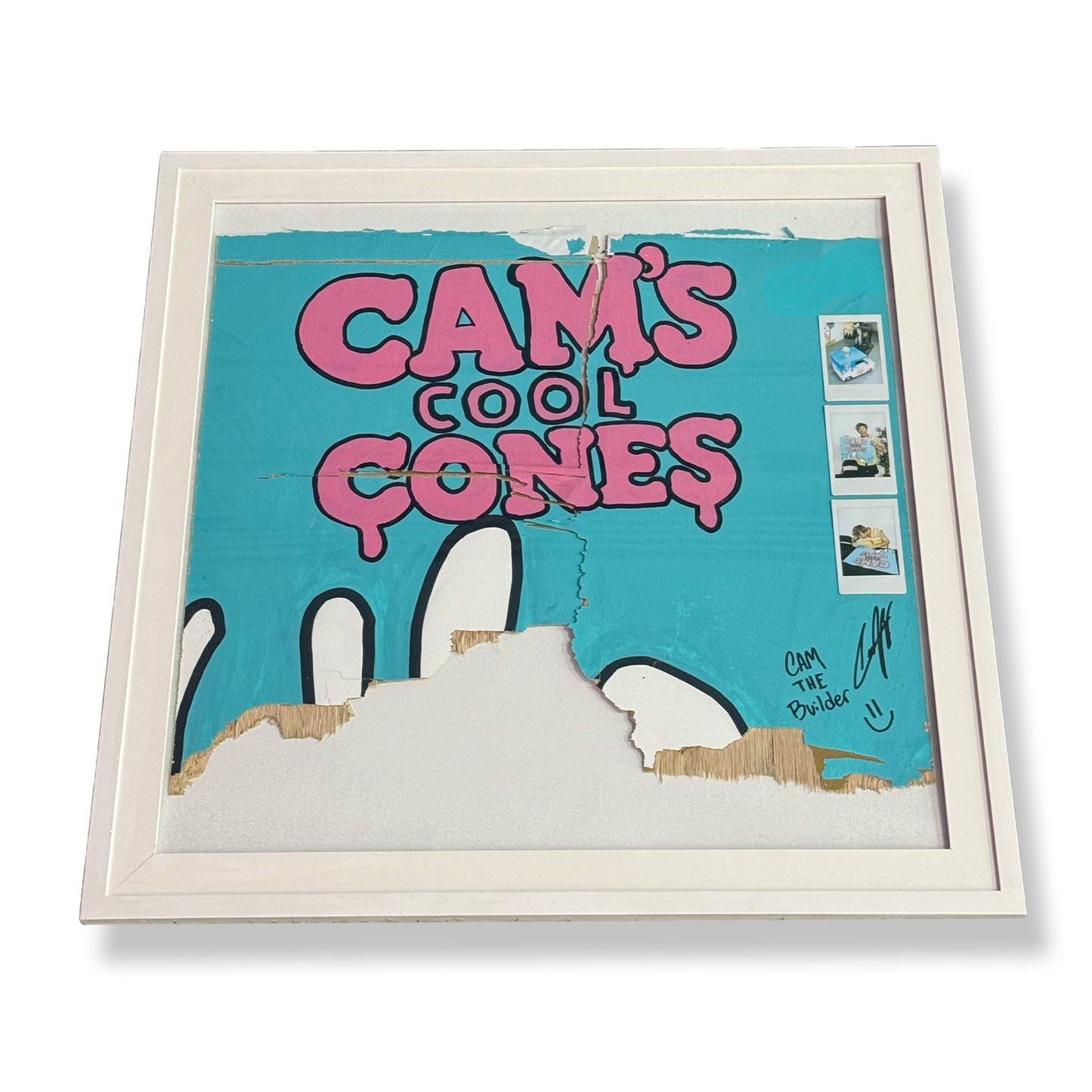 Signed "TINY Ice Cream Truck" Ripped Side Panel Remnant ( FROM VIDEO )