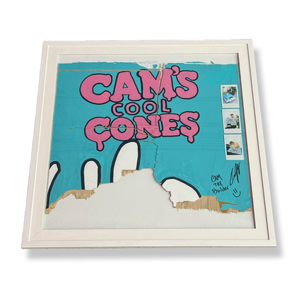 Signed "TINY Ice Cream Truck" Ripped Side Panel Remnant ( FROM VIDEO )