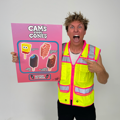 Signed "Cam's cool Cones" Poster ( FROM VIDEO )